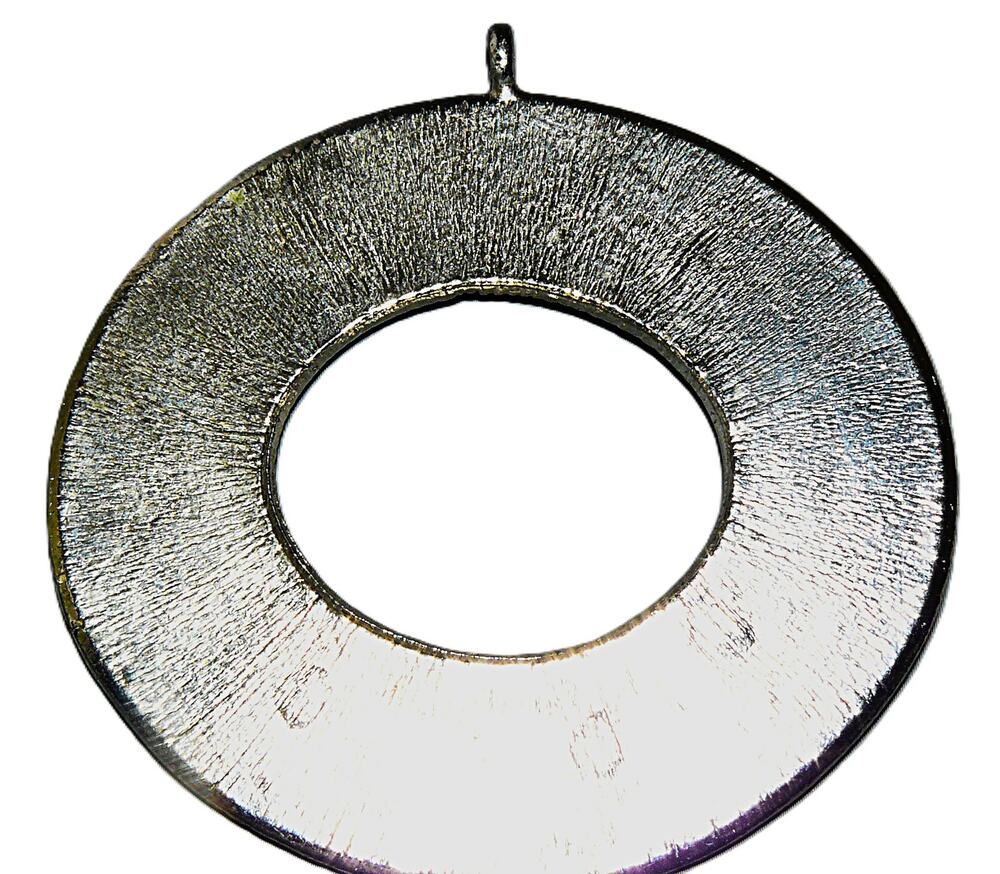 Vtg Zodiac-Themed Silver-Toned Pendant Astrological Signs Circular Design 3.75"